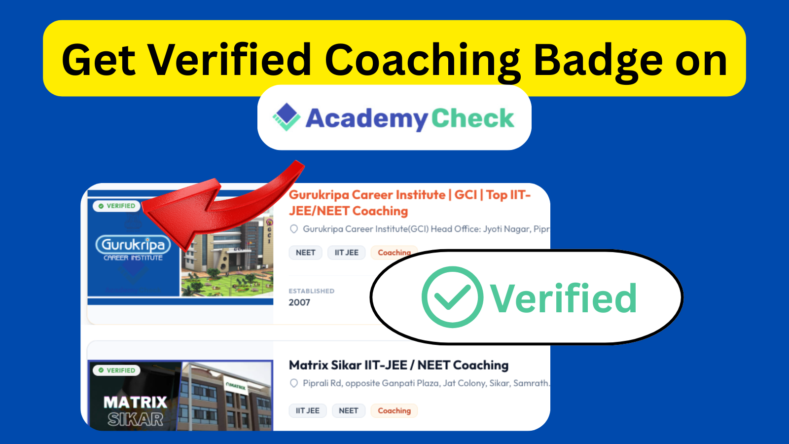 Get Verified Coaching Badge on AcademyCheck – Build Trust & Increase Admissions